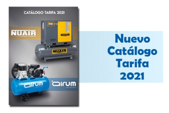 Nuevo catalogo tarifa 2021 compresores Nuair y Air...